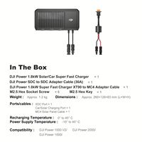Chargeur solaire/de voiture super rapide DJ Power 1,8 kW en alliage d'aluminium pour DJ 2000/Power 1000