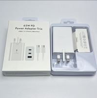 Adaptor Pengisian Daya Cepat USB C PD 65W 3 Port, Adaptor Daya Dinding Esensial untuk Perjalanan, Colokan UK US EU, Dapat Digunakan untuk Berbagai Perangkat Samsung Galaxy