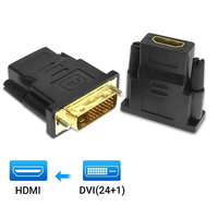 Adaptador DVI a HDTV para interfaz DVI a HDMI, conversión bidireccional, convertidor de vídeo DVI macho a HDTV hembra para PC, HDTV, proyector
