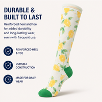 Calcetines Personalizados Hasta la Rodilla, Impresión Digital por Sublimación de 360 Grados, Calcetines con Logotipo Personalizado, Venta al Por Mayor, OEM, ODM, para Hombre y Mujer