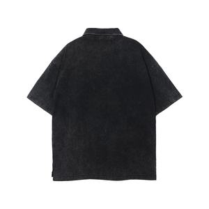 2023 nuovo Design 100% cotone Batik Washed Polo t-shirt Hip Hop taglie forti <span class=keywords><strong>abbigliamento</strong></span> retrò da uomo - Product Image 6