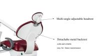 Fauteuil dentaire électrique standard Detes TS-8830 avec construction en cuir, plastique et métal, certifié CE, garantie de 2 ans