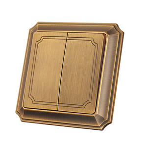 Bronze <span class=keywords><strong>2</strong></span> Gang 1 <span class=keywords><strong>Way</strong></span> 16A CE chứng nhận điện Tường Đèn ổ cắm và chuyển đổi - Product Image 2