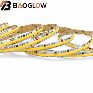 Cuttable Self Adhesive Flexible Cob Led Tape Light 10mm PCB Width Warm White Spotless Flexible LED Strip Light for <b>TV</b> Back - Product Image 2