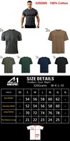 T-shirt pour homme 100% coton, col rond, manches courtes, coupe classique, respirant, uni, décontracté, personnalisable avec logo OEM, 320 grammes