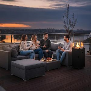 Chauffe-<span class=keywords><strong>terrasse</strong></span> extérieur moderne en acier, étanche au <span class=keywords><strong>gaz</strong></span> - <span class=keywords><strong>Chauffage</strong></span> efficace et portable pour jardin, cour, restaurant, <span class=keywords><strong>terrasse</strong></span> - Product Image 4