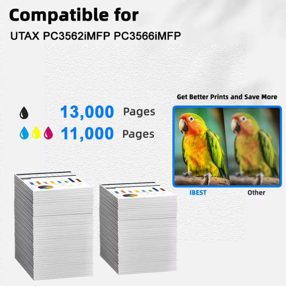 Toner Factory Compatible UTAX PK-5018K PK-5018C PK-5018M PK-5018Y Toner ...