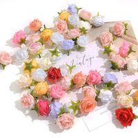 Petite tête de rose artificielle moderne faite à la main en tissu de soie pour mariage, fête des Mères et Pâques, décoration photographique, livraison rapide