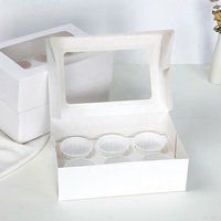XJH 12 Trous Cupcake Box 24 Pack Cupcakes Emballage Blanc Boîtes D'emballage Biscuits Emballage Papier Couvercle Cupcake Boîtes
