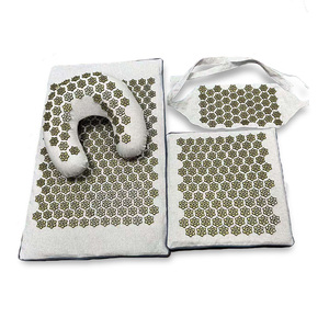 Alfombrilla de Acupuntura Ecológica de Fibra de <span class=keywords><strong>Coco</strong></span>, Lino Natural y Algodón, Juego de Almohadas, Alfombrilla de Yoga Portátil, Masaje de Espalda, Nueva Alfombrilla de Acupresión - Product Image 3