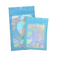 Pochette d'échantillon Mylar anti-odeur sacs-cadeaux feuille holographique sacs d'emballage Ziplock pour bijoux cils brillant à lèvres petit Busi
