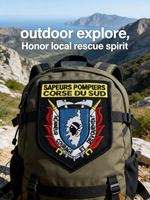 Patch de pompier Corse AWELLS Honor & Courage, emblème haute densité pour souvenirs de voyage, vestes rétro et sacs de sauvetage