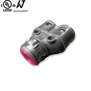 Connecteur de câble électrique homologué UL 3/8'' en zinc moulé sous pression, type MC Duplex, à fixation rapide par encliquetage avec <span class=keywords><strong>gorge</strong></span> isolée - Product Image 1