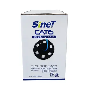 SINET ETL Data Room Cabling 305M Lan Cable Cat 6 Network 23AWG Solid Copper 1000FT Ethernet Cable Cat6 UTP