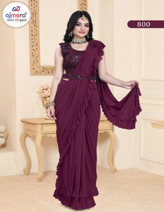 Collection de saris prêts-à-porter à la mode pour la vente en gros – Motifs tendance pour les fêtes, protection solaire, séchage rapide, tout-en-un - Product Image 1