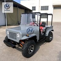 Buggy tout-terrain 250CC à essence, cabine ouverte, pare-brise, bleu, cross-country, pour les loisirs en station balnéaire