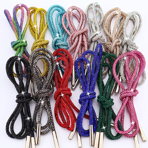 Cordones reflectantes de diamantes de imitación de cristal de 4mm de ancho, brillantes, multicolor, estilo de lujo, cordones de arcoíris DIY para prendas - Product Image 3