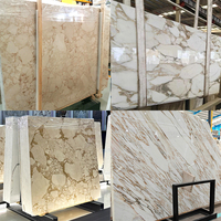 Dalles de marbre Calacatta italien naturel de luxe avec veines dorées pour comptoirs de cuisine, murs, sols et meubles de salle de bain