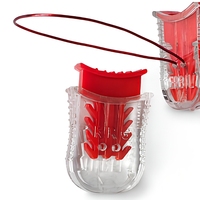 Sceau de sécurité en plastique transparent rouge pour compteur d'eau, sceau à fil pour boîte de compteur de gaz