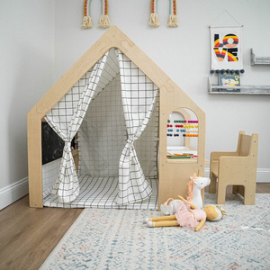 Casa de Juegos Infantil Interior de Madera Contrachapada de Estilo Montessori Waldorf con <span class=keywords><strong>Pizarra</strong></span> - Product Image 4