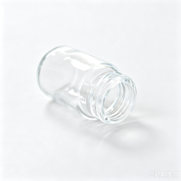 Bouteille en verre transparente à large ouverture avec filetage, idéale pour le sous-conditionnement d'échantillons liquides et en poudre