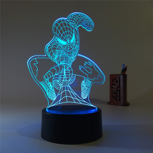 Veilleuse décorative en acrylique 3D, illusion <span class=keywords><strong>spiderman</strong></span> LED intelligente - Product Image 6