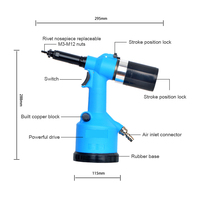 Rocol 5312K Eenvoudige Bediening Automatisch Laden M3-M12 Pneumatische Insert Rivet Nut Tool
