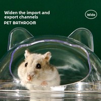 Toilette pour hamster en ABS, bac à urine anti-odeur, entièrement transparent, anti-éclaboussures, réutilisable, écologique, durable