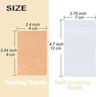 Nouvelle collection : Cartes de présentation classiques 8,8*5,6 cm pour bijoux, 100 pièces, en papier kraft noir vierge, pour colliers et boucles d'oreilles, logo personnalisé accepté