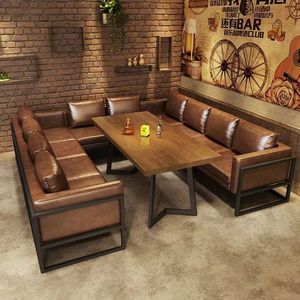 Pied en métal Offre Spéciale Style industriel rétro Bar Deck Sofa Coffee Western Restaurant Set - Product Image 3