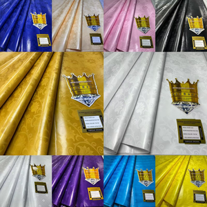 Vente en Gros 100 % Coton Super Magnum Or XXL Tissu Bazin Riche Brodé Matériau Bazin Riche Brillant Peigné et Tissé de Haute Qualité - Product Image 6