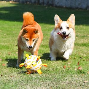 Köpek doğum günü hediyesi köpek futbol topu kapalı açık oyun için sapanlar ile dayanıklı interaktif yeni köpek oyuncak topu - Product Image 2