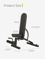 Banc de musculation Wavar, banc de musculation réglable, banc de musculation abdominal, banc de musculation pour l'entraînement, banc plat pour les abdominaux