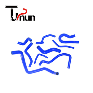 Bộ ống dẫn nước làm mát bằng silicon của nhà sản xuất, màu đen, dịch vụ gia công tùy chỉnh cho <span class=keywords><strong>Honda</strong></span> Civic D15B/EK3 96-98, 9 chi tiết - Product Image 1