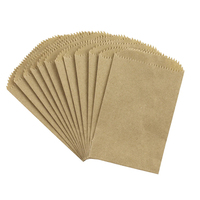 Stockage de pain d'épicerie biodégradable SOS petit 250g 110 gsm poignée torsadée restauration rapide sacs en papier kraft brun emballage