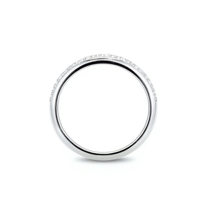 Anello in Oro Bianco E4860 con Diamante Taglio Brillante Rotondo Colore D Naturale Stile Classico Unisex - Product Image 1