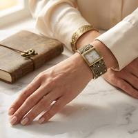 Montres pour femmes au design personnalisé avec motifs gravés rétro, élégantes, avec strass, fabricant de montres de luxe