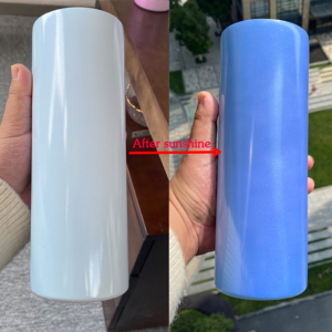 Gobelets isothermes blancs vierges de 20 oz pour sublimation, exclusifs, à changement de couleur sensible à la lumière, en acier inoxydable, pour le bricolage - Product Image 4