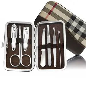 7 шт инструментов для ногтей из нержавеющей стали ножницы для толкателя набор, набор для маникюра и педикюра