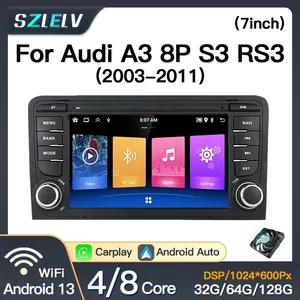 2003-2011 Audi A3 8P Sportback S3 RS3 unidad principal de Radio de coche tablero Multimedia GPS autorradio reproductor inalámbrico Carplay <span class=keywords><strong>Android</strong></span> USB - Product Image 2