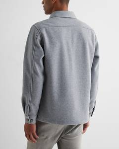 Tendance personnalisée décontracté unisexe Fit Shacket bouton vers le bas <span class=keywords><strong>surchemise</strong></span> bloc de couleur veste de chemise en tricot - Product Image 5