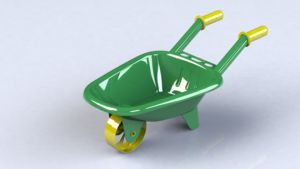 Carretilla de juguete de plástico al por mayor con una sola rueda delantera, estructura estable y asas de fácil agarre - Product Image 2