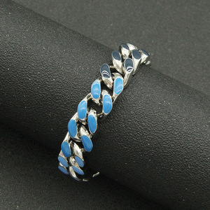 Hip-hop Decorative Cuban Chain <b>Bracelet</b>, Men's Cool Colorful Drip Splicing <b>Bracelet</b> <b>Bracelet</b> <b>Bracelet</b>. Tanjing - Product Image 2