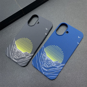 Per <span class=keywords><strong>Apple</strong></span> 16Promax per Kevlar modello in fibra di carbonio custodia per telefono cellulare di lusso mare luna <span class=keywords><strong>14</strong></span> grande foro copertura protettiva impugnatura del telefono - Product Image 4