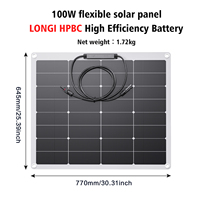 Connecteur MC4 de l'usine chinoise Panneaux solaires flexibles monocristallins étanches Panneau flexible à couche mince haute efficacité