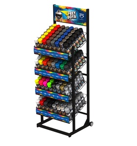 Moderno cinque-Tier metallo filo di vernice porta bottiglie attraente Freestanding espositore per auto negozio al dettaglio per Display vernice Spray - Product Image 1