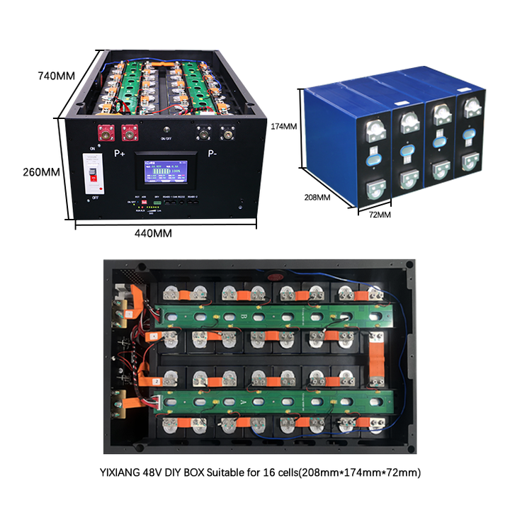 YIXIANG V2 Box 48V 280Ah Lithium Battery Storage Kit with 200A BMS for ...