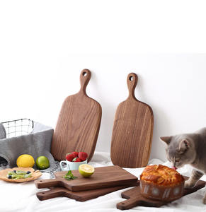 Planche à découper carrée en noyer noir d'Amérique du Nord, écologique, antibactérienne, épaisseur 1,5 cm, sans danger pour les aliments, pour la cuisine - Product Image 3