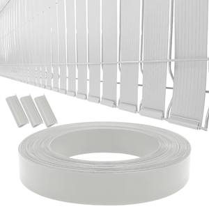 LIYUAN 4.6cm x 50m Kit d'<span class=keywords><strong>occultation</strong></span> <span class=keywords><strong>PVC</strong></span> Panneau rigide Maillons de chaîne Ruban <span class=keywords><strong>PVC</strong></span> <span class=keywords><strong>Lamelles</strong></span> de clôture - Product Image 1
