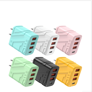 USB Type-C ที่ชาร์จติดผนัง<span class=keywords><strong>3</strong></span>พอร์ต USB และ1 Type-C พอร์ต US EU plug สภาพใหม่เอาต์พุต DC สำหรับโทรศัพท์แอนดรอยด์ - Product Image 1